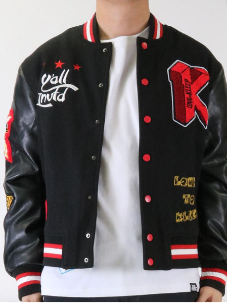 Black Kleep Letterman Jacket