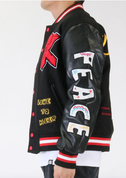 Black Kleep Letterman Jacket