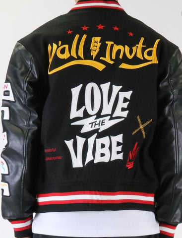 Black Kleep Letterman Jacket